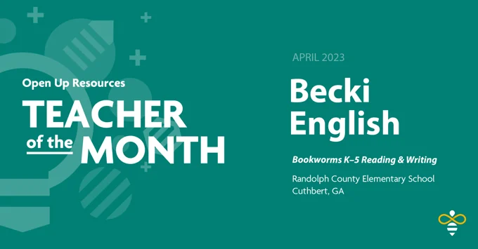 English Selected as National Teacher of the Month for April 2023