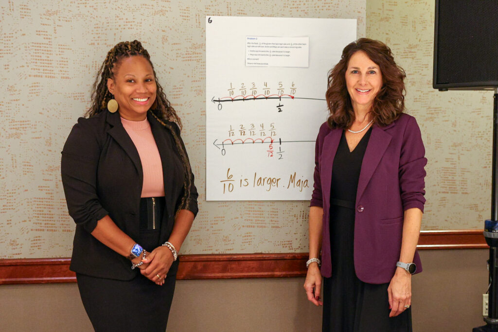 Tywana Fulford and Cathy Dickson led discussions about how strengths-based assessment and culturally relevant practices shape students’ math identities.